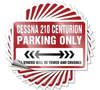 Accessoires de voiture Cessna 210 Centurion Parking Only Autocollant drôle 10 pièces Autocollant drôle Autocollants de casque dur pour adultes (taille : 6 x 9 cm)