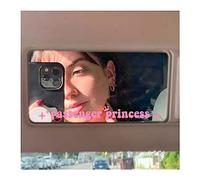 Accessoires de Voiture de Princesse de Passager, 4 Autocollants de Princesse de Passager En Vinyle, Couronne D'étoiles De Coeur de Rose, Autocollant de Miroir de Voiture Étanche Mignon (Rose)