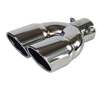 Accessoires De Voiture En Acier Inoxydable Entrée De Voiture Universelle Double-baril Embout D'échappement Arrière Sortie De Silencieux Tuyau Queue