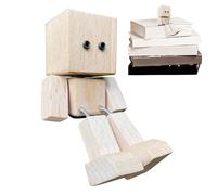 Accessoires de voiture Figures en bois - Décoration de choc d'intérieur pour véhicules - Décoration d'intérieur de voiture, objets de bureau, salon
