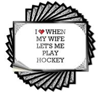 Accessoires de voiture « I Love When My Wife Let's Me Play » - Autocollants amusants pour pare-chocs de voiture pour adultes (12 x 18 cm)