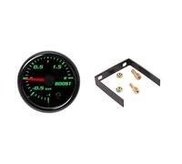 Accessoires de voiture jauge automatique universelle 52mm 7 couleurs Boost mètre 12V -30-33 PSI -1-2 BAR manomètre pression(Bar whit bracket)