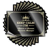 Accessoires de voiture « Keep Calm I'm Almost A Human Resource Manager » Autocollants amusants pour pare-chocs (8 x 12 cm)