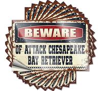 Accessoires de voiture Méfiez-vous de l'attaque Chesapeake Bay Retriever Autocollant drôle 10 pcs Car Sticker Pack Toolbox Autocollants et décalcomanies (taille : 6 x 9 cm)