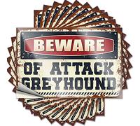 Accessoires de voiture Méfiez-vous de l'attaque Greyhound autocollant drôle 10 pièces autocollant de voiture boîte à outils autocollants et décalcomanies (taille : 6 x 9 cm)