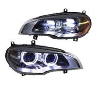 Accessoires De Voiture Pour BMW X5 2007 - 2013, Assemblage Phares, Lentille Projecteur Au Xénon, Clignotants DRL Haute luminosité