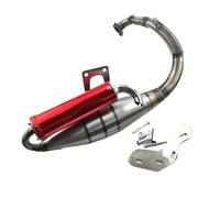 Accessoires d'échappement Pour Y-AMAHA JOG Pour Breeze Pour Minarelli Moped Jog 50cc 2 Temps Scooters Tuyau D'échappement Silencieux Scooter(Rosso)