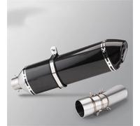 Accessoires d'échappement Silencieux D'échappement De Moto 51 Mm Modifié Avec Collecteur Central Pour BMW F800GS F800Gt F800R F650GS F700GS 2008-2015 2016 2017(Black Chrome)