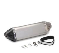 Accessoires d'échappement Silencieux D'échappement Moto 51 Mm Pour Y-AMAHA FZ1, R6, R15, R3, MT07 Pour KAWASAKI ZX6R, ZX10, Z900(Silver)
