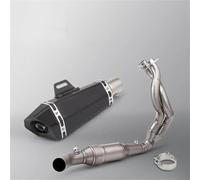 Accessoires d'échappement Silencieux D'échappement Moto Avec Collecteur Central Avant Pour KAWASAKI Pour Versys 650 Z650 Pour Ninja 2023 2024 2025(Nero)