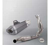 Accessoires d'échappement Silencieux D'échappement Moto Avec Collecteur Central Avant Pour KAWASAKI Pour Versys 650 Z650 Pour Ninja 2023 2024 2025(Grey)