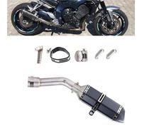 Accessoires d'échappement Silencieux D'échappement Moto En Acier Inoxydable Pour Y-AMAHA FZ1 N S F Pour FAZER FZ1N FZ1000 ZX1000 2005-2013 2014 2015 2016(Nero)