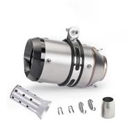 Accessoires d'échappement Silencieux D'échappement Moto En Acier Inoxydable Pour Y-AMAHA R3, R6, MT07, MT09, Pour DUKE390 Pour BMW S1000(Silver)