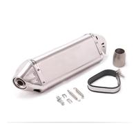 Accessoires d'échappement Silencieux D'échappement Moto Universel 51 Mm Pour H-ONDA PCX125 CBR500R Pour Y-AMAHA R6 NMAX155 FZ1N(Chrome)