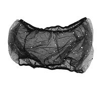 Accessoires décoratifs Anti-poussière en Maille pour Cage à Oiseaux avec Ornement étoile et Lune pour Cages à Oiseaux (Noire)