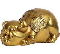 Accessoires décoratifs Ornements Statue de Cochon Feng Shui en Laiton pour l'année Lunaire Chinoise du Cochon Attirer la Richesse Sculpture du Zodiaque Chinois décoration de la Maison décoration