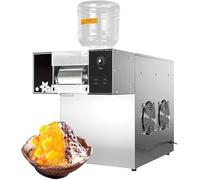 Accessoires décoratifs pour la Maison, Machine à Granita, broyeur à Glace Commercial en Acier Inoxydable de 1200 W avec 2 bacs, Vitesse réglable, idéal pou