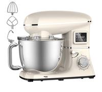 Accessoires décoratifs pour la Maison, Robot pâtissier sur Socle de 6,5 L, Robot de Cuisine électrique de 1600 W avec Bol en Acier Inoxydable de 6,2 L, 6 v