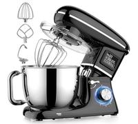 Accessoires décoratifs pour la Maison, Robot pâtissier sur Socle de 6,5 L, Robot de Cuisine électrique de 1600 W avec Bol en Acier Inoxydable de 6,2 L, 6 v