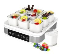 Accessoires décoratifs pour la Maison, yaourtière numérique avec contrôle de la température et du Temps, 9 Pots en Verre, 1,5 Litre, Acier Inoxydable, pour