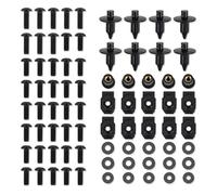 Accessoires décoratifs pour Motos Kit Complet De Boulons De Carénage en Acier Inoxydable, Clips De Carénage Complets pour Moto, Écrous Et Vis pour RSV4 1000 2015 - 2018(Noir)