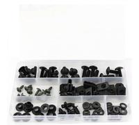 Accessoires décoratifs pour Motos Kit De Vis De Corps De Carénage De Moto, Pince De Fixation, Écrou De Vis pour GROM MSX125 2017 2018(Noir)