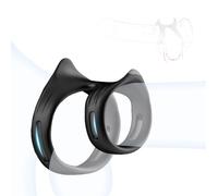 Accessoires d'entraînement en silicone pour les hommes Anneaux noirs à double couche.