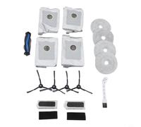 Accessoires d'entretien pour aspirateur ECOVACS pour Deebot pour mini robot, y compris brosse principale, brosses latérales, sacs à poussière et chiffons de nettoyage
