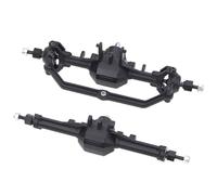 Accessoires D'Essieu Rc Compatible avec Traxxas pour TRX-4M 1/18 RC Crawler Pièces De Rechange Essieux Avant Et Arrière en Plastique Ensemble Complet avec Support De Servo(Front and Rear)