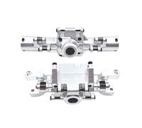 Accessoires D'Essieu Rc Compatible avec ZP1001 ZP1002 ZP1003 ZP1004 Accessoires pour Voitures Télécommandées 1/10 : 2 Boîtiers D'essieu Avant Et Arrière en Alliage D'aluminium(Silver)
