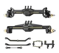 Accessoires D'Essieu Rc Pour TRX4M 1/18 RC Car Upgrade Laiton + Essieux 10 Mm Avec Deux Supports De Servo, Liens Noir Pour Accessoires De Mise À Niveau Argent(Black)
