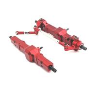 Accessoires D'Essieu Rc Pour WPL C14 C24 B14 B24 B16 B36 D12 Voiture RC Essieux Avant Et Arrière Métal Accessoires Pour Voiture Télécommandée Noir Rouge Argent(Red CNC axle)