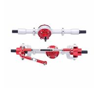 Accessoires D'Essieu Rc Pour WPL C14 C24 C34 C44 B14 B24 1/16 RC Car Upgrades Pièces Accessoires Ensemble D'essieux Avant Et Arrière En Métal Noir Rouge(Silver2)