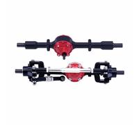 Accessoires D'Essieu Rc Pour WPL C14 C24 C34 C44 B14 B24 1/16 RC Car Upgrades Pièces Accessoires Ensemble D'essieux Avant Et Arrière En Métal Noir Rouge(Black1)