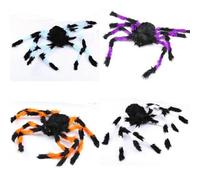 Accessoires D'Halloween, Araignée Noire En Peluche, Décoration De Bar Jouet