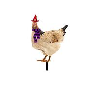 Accessoires d'Halloween poule poussin prise de terre décoration de jardin piquet animal panneau poulet décoration piquet décoratif extérieur poule cour art accessoire acrylique design coloré