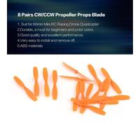 Accessoires D'hélice Cw/Ccw, 8 Paires, Lame Pour Mini Drone De Course Rc 60mm, Quadrirotor, Avion, Uav, Pièces De Rechange-Générique-Générique