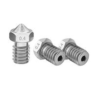 Accessoires d'imprimante 1 pièces V5/V6 en Acier trempé Matrice en Acier buse 0.4mm M6 filetée pour 1.75mm Filament V6 J-Head pièces d'imprimante 3D Composants d'extrudeuses
