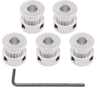 Accessoires d'imprimante compatibles avec Lot de 5 poulies GT2 en alliage d'aluminium à 20 dents de 10 mm de largeur compatibles avec la courroie de distribution pour imprimante 3D CR10 CR6 (trou 6,35