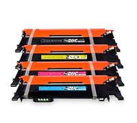Accessoires d'imprimante True Image Compatible Cartouche de Toner de Remplacement pour Samsung CLT-404S pour Samsung Xpress SL-C430W C43X C433W C480FW Imprimante, Noir Jaune Cyan Magenta 2 pcs Noir