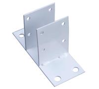 Accessoires D'installation de Clôtures en Bois Traité, Pieds en Fer À Angle Droit, Supports de Fixation for Poteaux de Clôture, Raccords de Liaison, Noir, Blanc(White,1PC_CARD SLOT)