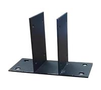 Accessoires D'installation de Clôtures en Bois Traité, Pieds en Fer À Angle Droit, Supports de Fixation for Poteaux de Clôture, Raccords de Liaison, Noir, Blanc(Black,1PC_CARD SLOT)