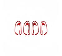 Accessoires D'intérieur Accessoire Autocollants Garniture Cadre Poignée Porte Intérieure Voiture En Fiber Carbone Accessoires Pour Civic 8e Génération 2006 - 2011(Rouge)