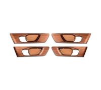 Accessoires D'intérieur Autocollants Couverture Cadre Bol Porte Intérieure Voiture Accessoires Garniture Décoration Intérieure En Grain Bois Pêche Pour CRV 2017-2022 Voiture L'intérieur(Style B)