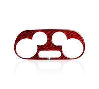 Accessoires D'intérieur Panneau Garniture Climatisation Numérique Central Voiture Autocollant Intérieur En Fiber Carbone Pour Fiat Pour Abarth 500 500C 500e 595 595C 695 695C(B RED)