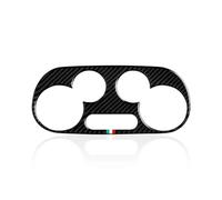 Accessoires D'intérieur Panneau Garniture Climatisation Numérique Central Voiture Autocollant Intérieur En Fiber Carbone Pour Fiat Pour Abarth 500 500C 500e 595 595C 695 695C(B BLACK)