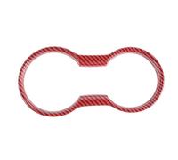 Accessoires D'intérieur Porte-gobelet D'eau Avant Voiture Cadre Garniture Couverture Décoration Pour Ford Pour Mustang 2015 - 2024 Up, Accessoires D'intérieur Intérieur Automobile(Red Carbon Fiber)