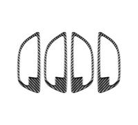 Accessoires D'intérieur Pour BMW Série 5 F10 2011-2017 Fibre Carbone Poignée Porte Intérieure Voiture Cadre Décoratif Garniture Couverture Autocollants(Black)
