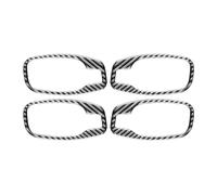 Accessoires D'intérieur Voiture Garniture Poignée Porte Intérieure Voiture Cadre Couverture Autocollants Décoratifs Pour Série 5 E60 2004-2010 FIXCOR(Black)