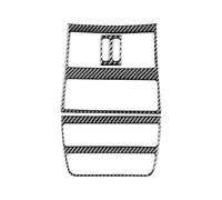 Accessoires D'intérieur Voiture Pour BMW Série 5 F10 F18 2011-2017 Accessoires Intérieur Voiture Évent Arrière Décoration Cadre Garniture Couverture Autocollants Intérieurs Voiture(Noir)